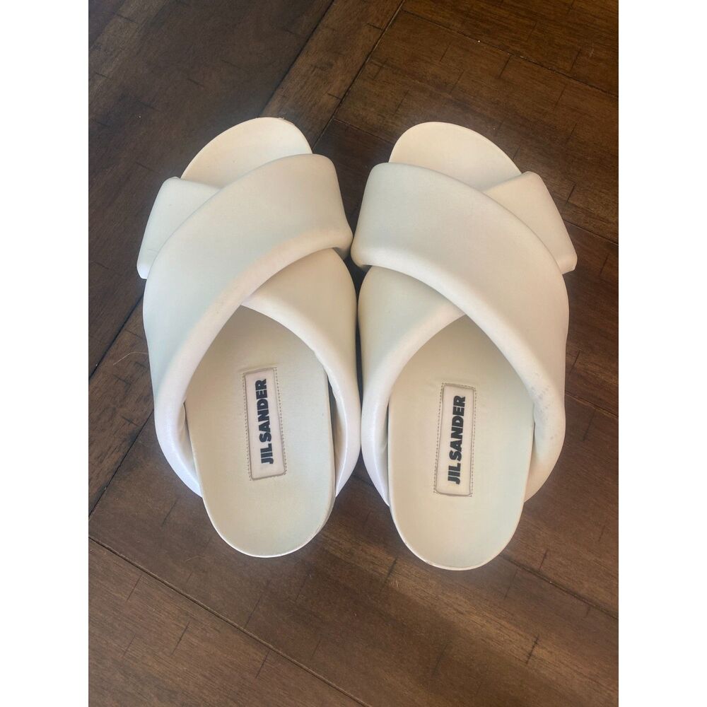 Jil Sander Ivory Slides Size 38